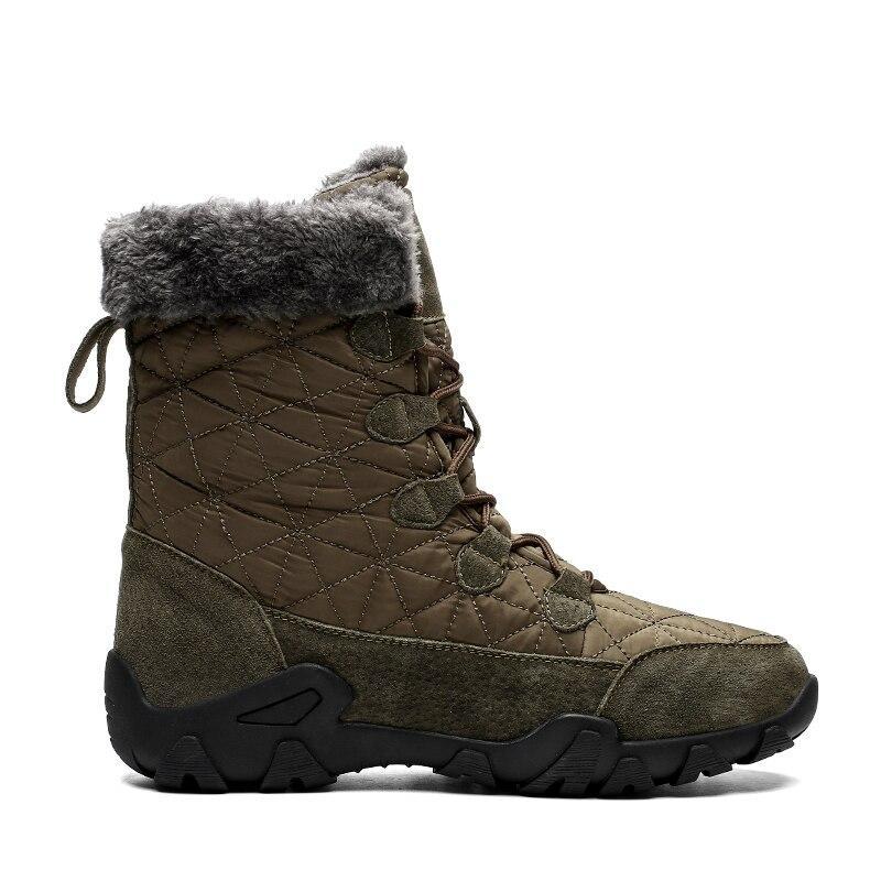 Winter Genuine Leather Patchwork Snow Mens Boots