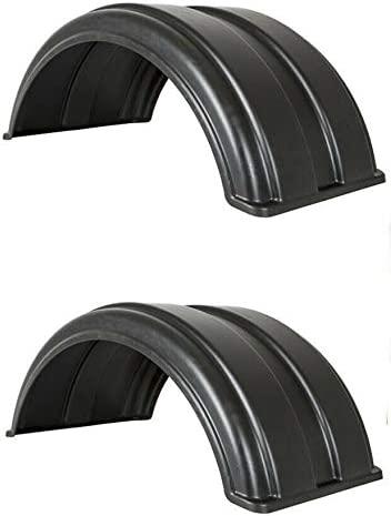 Qty. 2, Buyers Products 8590017-x2 Polymer Fenders (mounting Brackets Sold Separately). Fits Trucks with 16" to 17" Dual Rear Wheels.