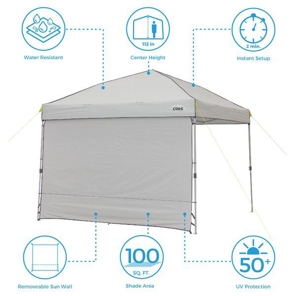 Outdoor Backyard Shade Instant 10 Ft. W X 10 Ft. D Steel Patio Gazebo Canopy