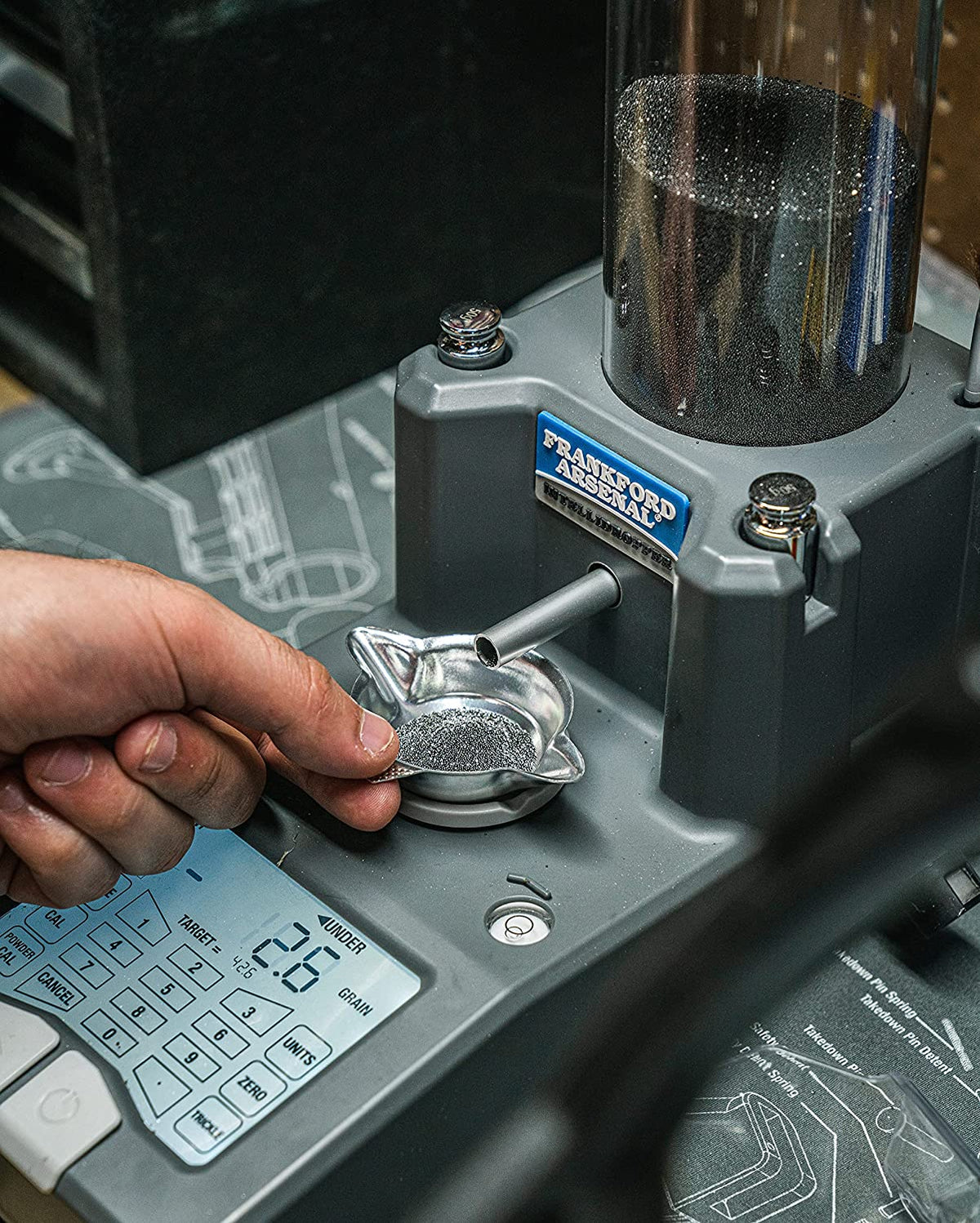 Frankford Arsenal Intellidropper Electronic Powder Measure for Powder Measuring with LCD Display