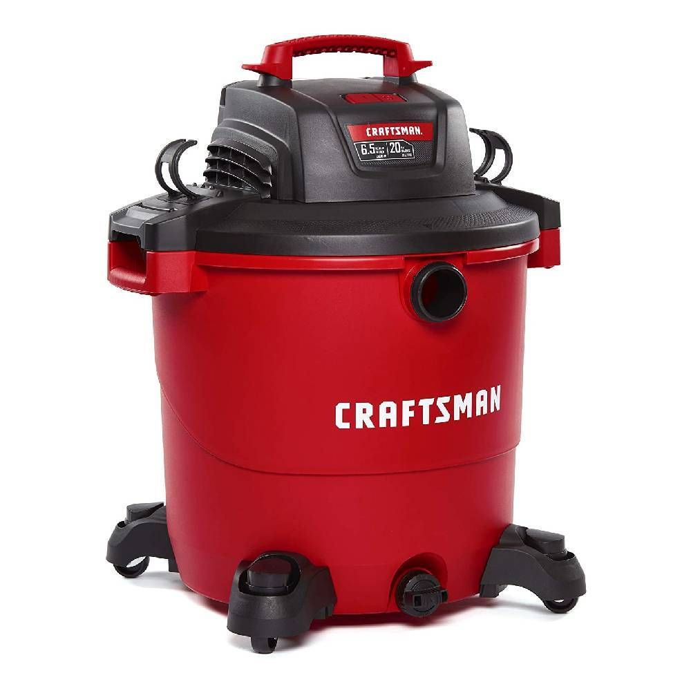 Craftsman 20 Gallon 6.5 Peak HP Wet/Dry Vac, Heavy-Duty Shop Vacuum With Attachments
