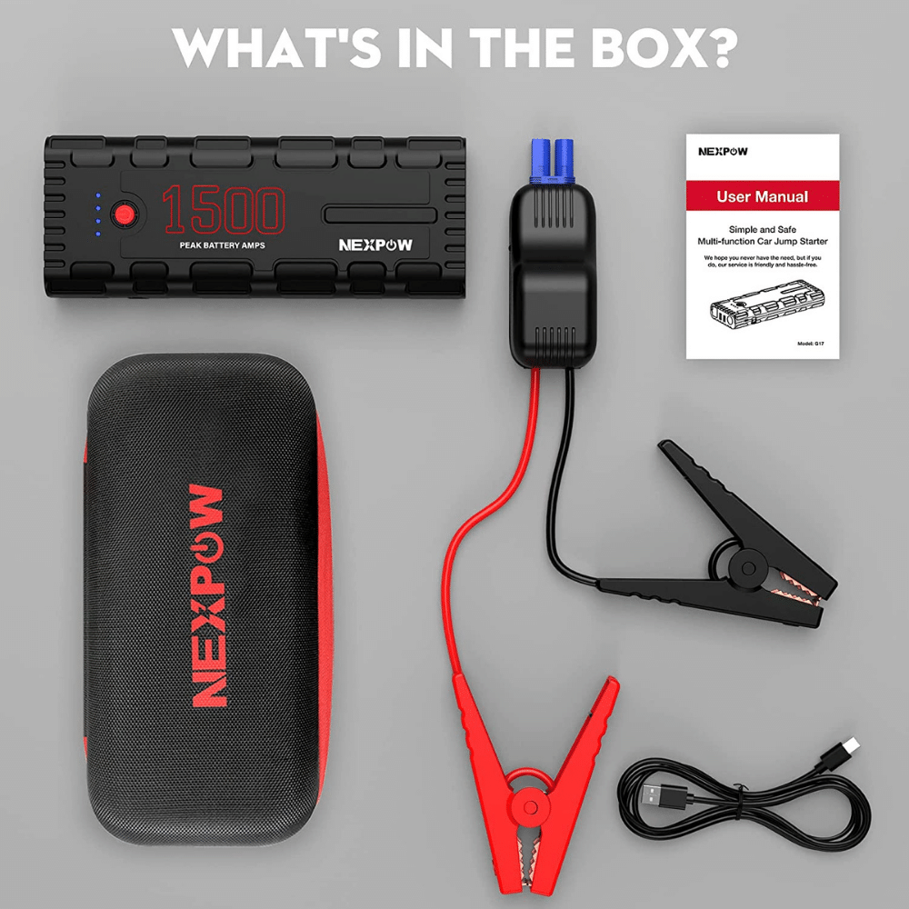 NEX POW 1500A Peak 21800mAh 12V Portable Car Jump Starter
