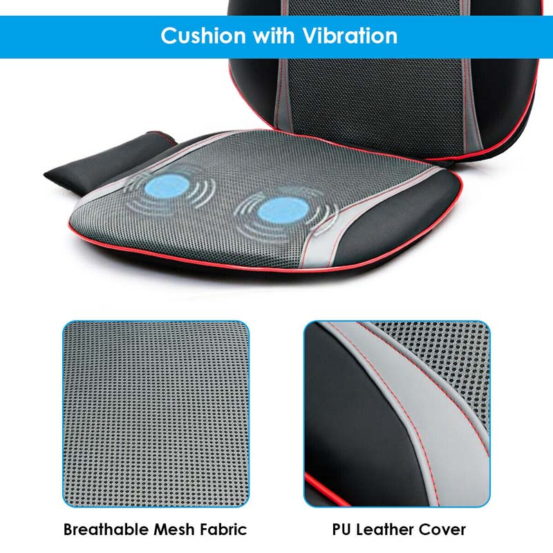 Shiatsu Back Massager with Heat, Full Back &amp; Hip Muscle Pain Relief, Massage Seat Cushion for Home and Office Chair Use