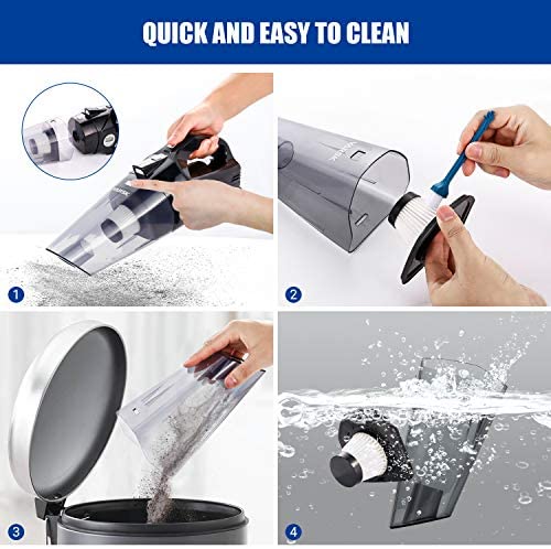 VARSK 4-in-1 Car Vacuum Cleaner, Tire Inflator Portable Air Compressor