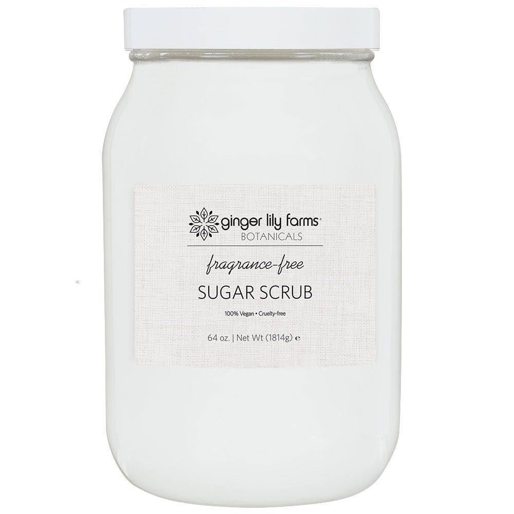 Botanicals Fragrance-Free Sugar Scrub, All-Natural Skin Exfoliating Sugar Crystals, Vegan & Cruelty-Free, 64 oz (520400)