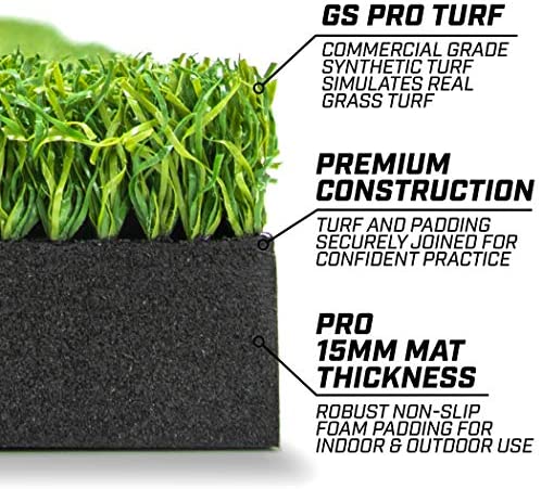 GoSports Golf Hitting Mats - Artificial Turf Mat for Indoor/Outdoor Practice
