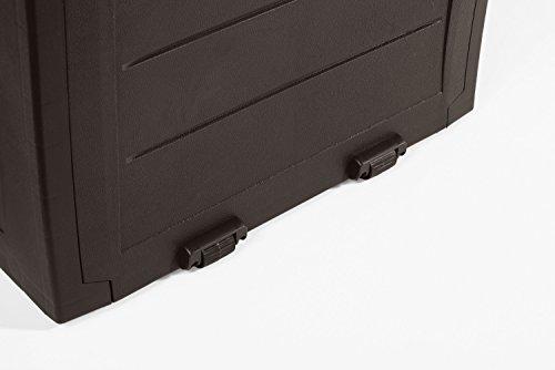 Keter Marvel Plus 71 Gallon Resin Outdoor Storage Box for Patio Furniture Cushion Storage, Brown