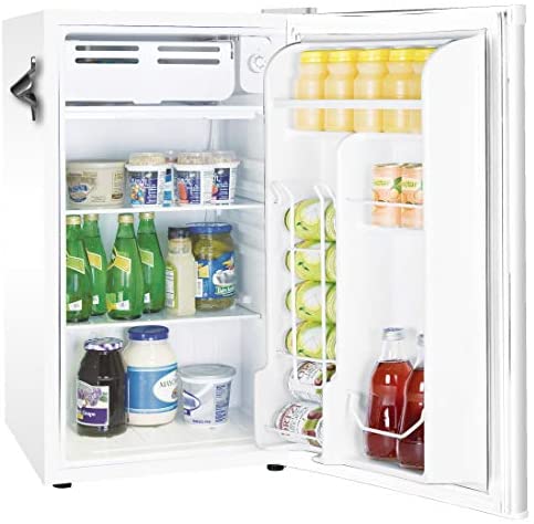 Frigidaire EFR376-BLUE 3.2 Cu Ft Blue Retro Bar Fridge with Side Bottle Opener