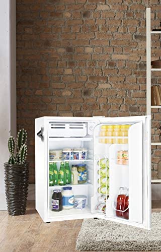 Frigidaire EFR376-BLUE 3.2 Cu Ft Blue Retro Bar Fridge with Side Bottle Opener