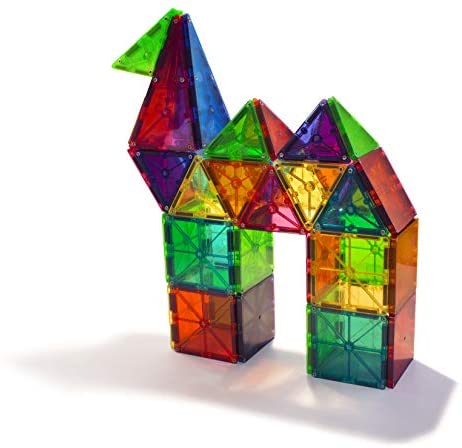 Magna-Tiles 100-Piece Clear Colors Set, Educational Toys