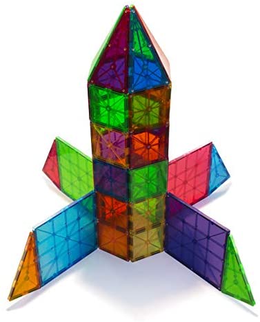 Magna-Tiles 100-Piece Clear Colors Set, Educational Toys