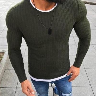 Winter Men New Fashion Pullover Knitted Sweater O-Neck Casual Long Sleeve Warm Pullovers