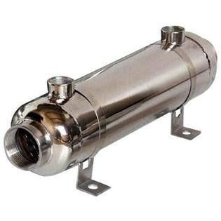 WiseWater Pool Heat Exchanger 210kBtu Stainless Steel 316L Opposite Ports 1 1/2" and 1 1/2" FPT