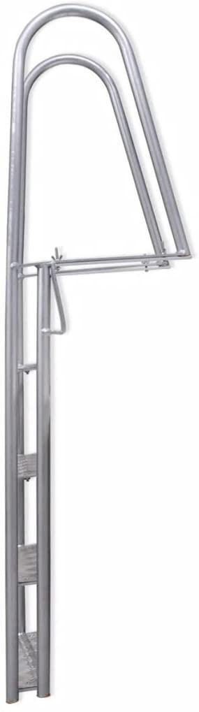 INLIFE Pool Ladder,4 Steps Stainless Steel Swimming Pool Ladder,Feet Stairs Ladder with Anti-Slip Rubber for 66.9-in. Wall Height Pools