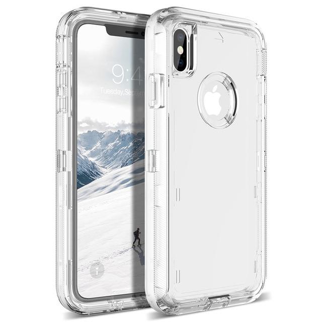 Phone Case - Luxury 360 Degree Full Cover Cute Clear Bling Protective Phone Case For iPhone XS/XR/XS Max 8/7 Plus