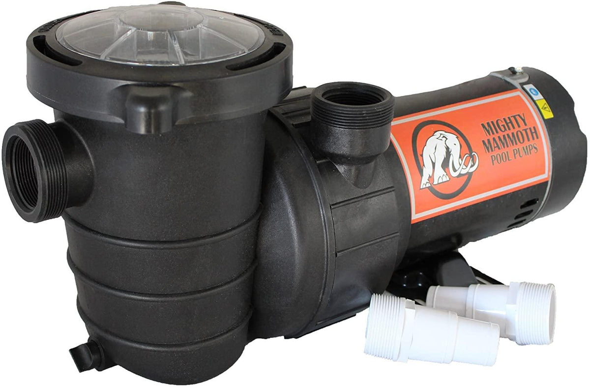 1.5 Horsepower Above Ground Pool Pump with Cord - Mighty Mammoth High Performance Motor for Clean Swimming Pool Water - 1.5 HP - 110V-120V - 60HZ