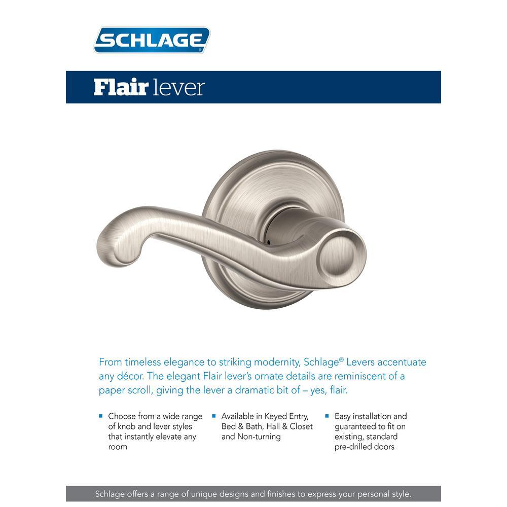 Flair Bright Brass PassaHall/Closet Door Lever
