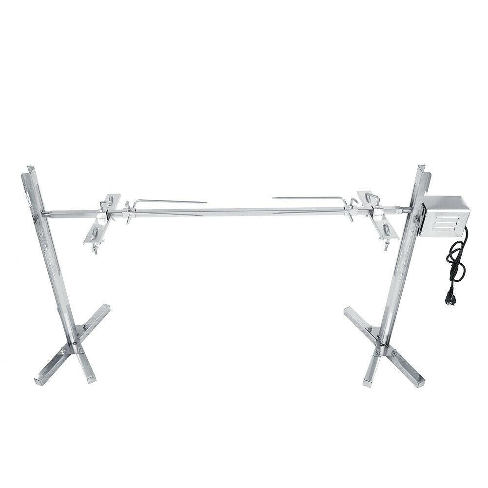 Rotisserie Kit For Barbecue Stainless Steel Spit Rod Meat Forks With Electric JY