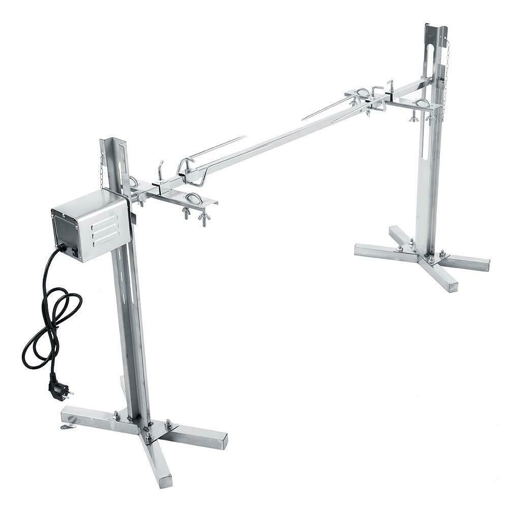 Rotisserie Kit For Barbecue Stainless Steel Spit Rod Meat Forks With Electric JY
