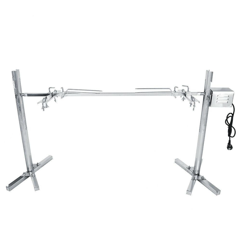 Rotisserie Kit For Barbecue Stainless Steel Spit Rod Meat Forks With Electric JY