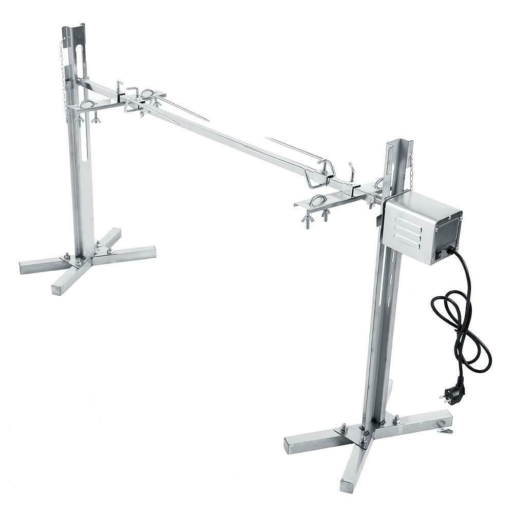 Rotisserie Kit For Barbecue Stainless Steel Spit Rod Meat Forks With Electric JY
