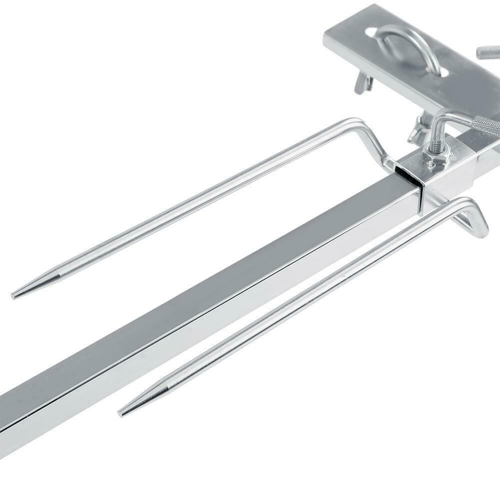 Rotisserie Kit For Barbecue Stainless Steel Spit Rod Meat Forks With Electric JY