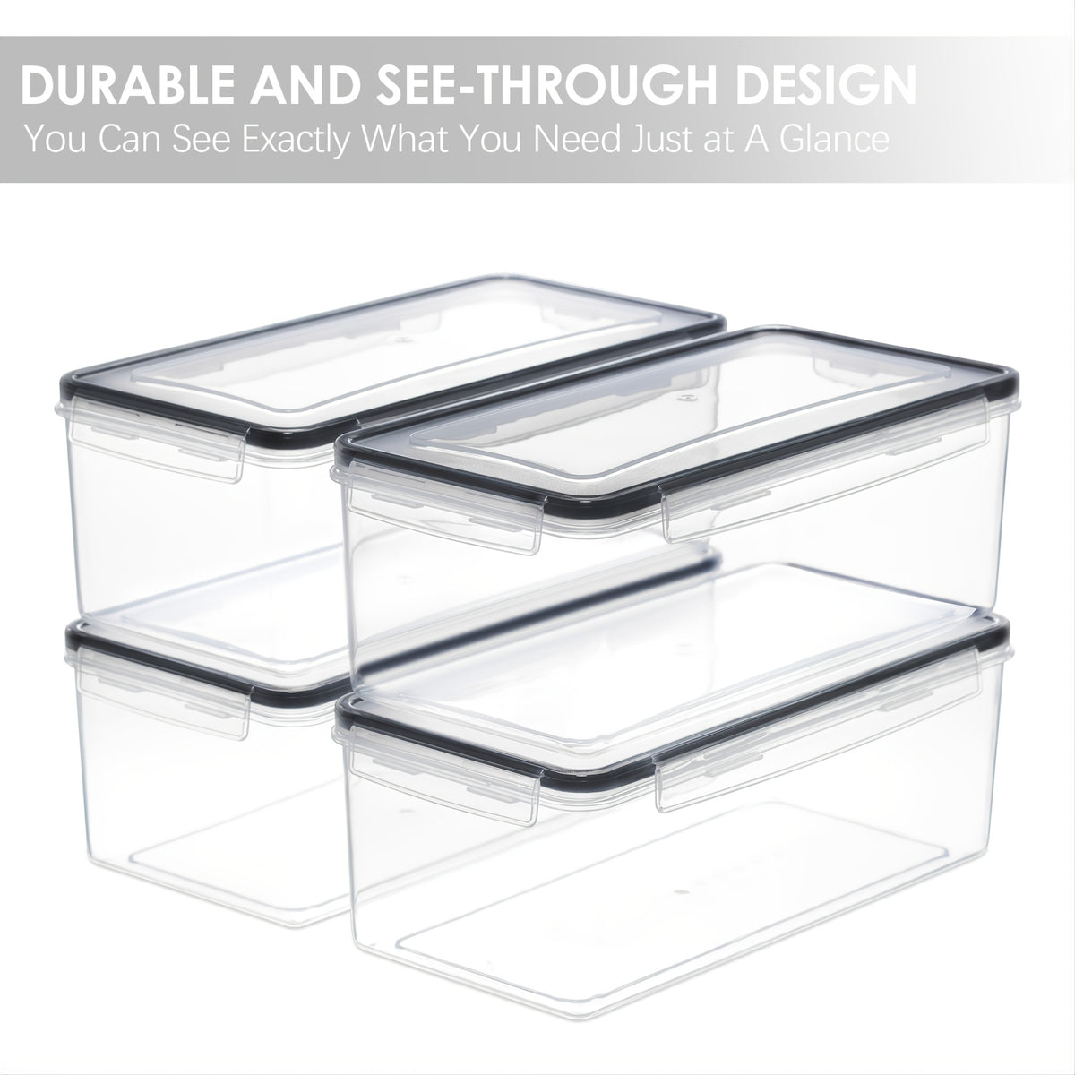 Organize Your Kitchen Pantry with These 3.2L Airtight Plastic StoraContainers - BPA &amp; Labeless!