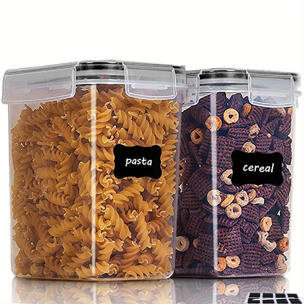 2/6pcs Airtight Food StoraContainers 54oz/1.6L Plastic BPA PP Material Kitchen Pantry Containers For Sugar, Flour, Baking, Dishwasher Safe