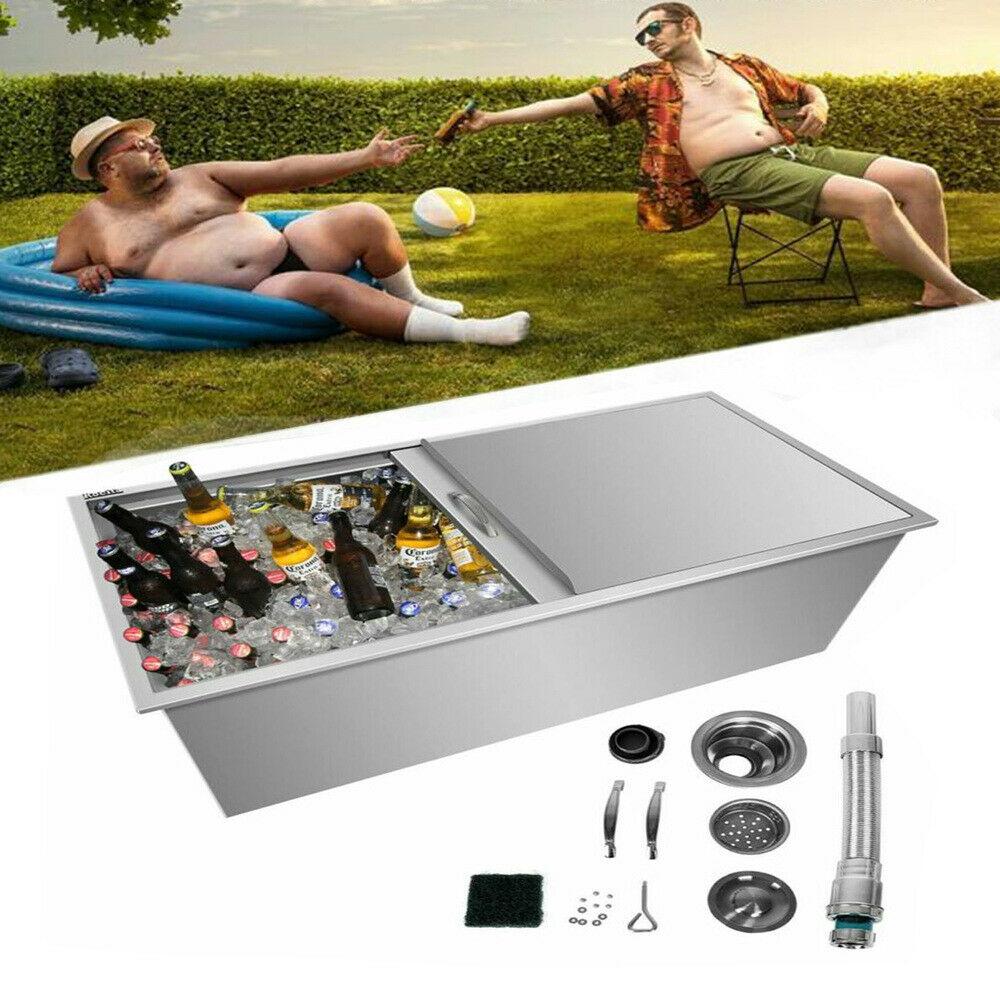 Drop In Ice Chest 36’’L x 18’’W x 14’’H 304  Steel Drop In Cooler