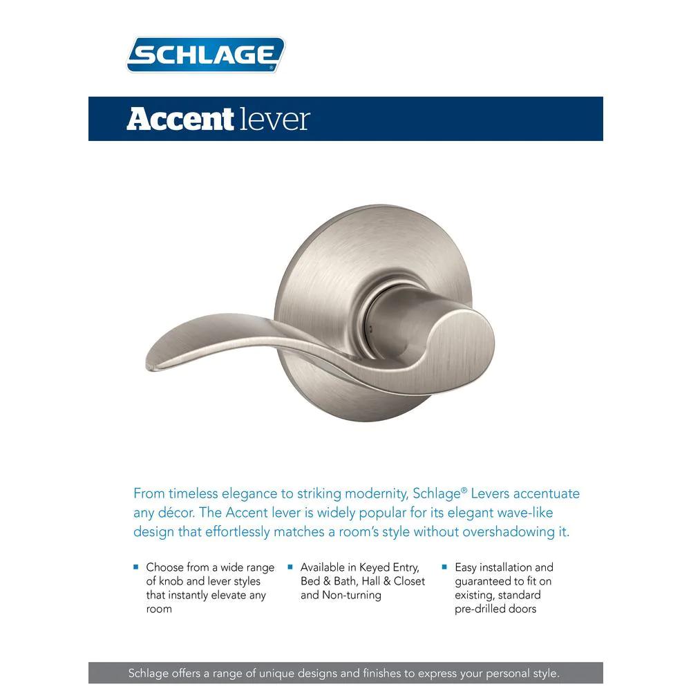 Accent Aged Bronze Privacy Bed/Bath Door Lever (8-Pack)