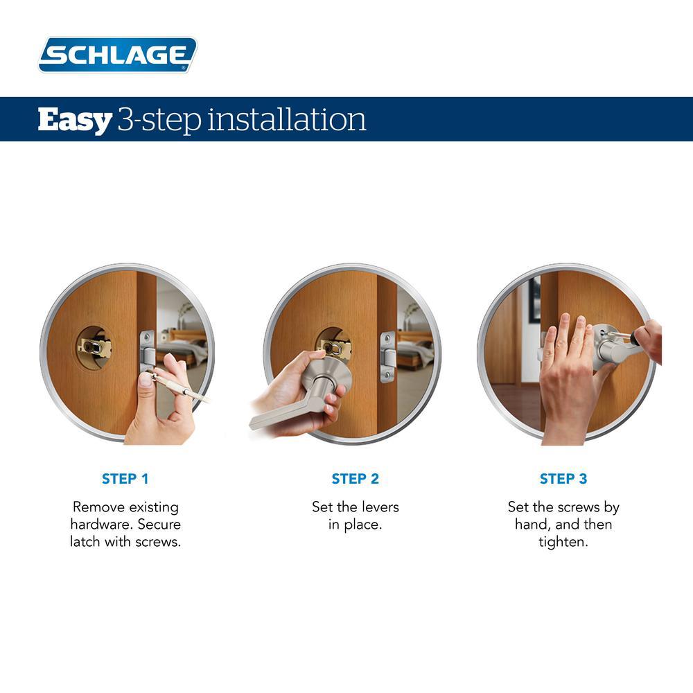 Accent Aged Bronze Privacy Bed/Bath Door Lever (8-Pack)