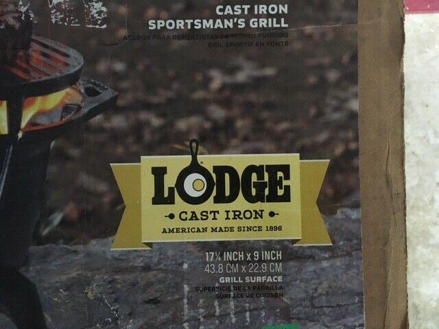 Lodge Cast Iron Sportsman’s Grill New Open Box