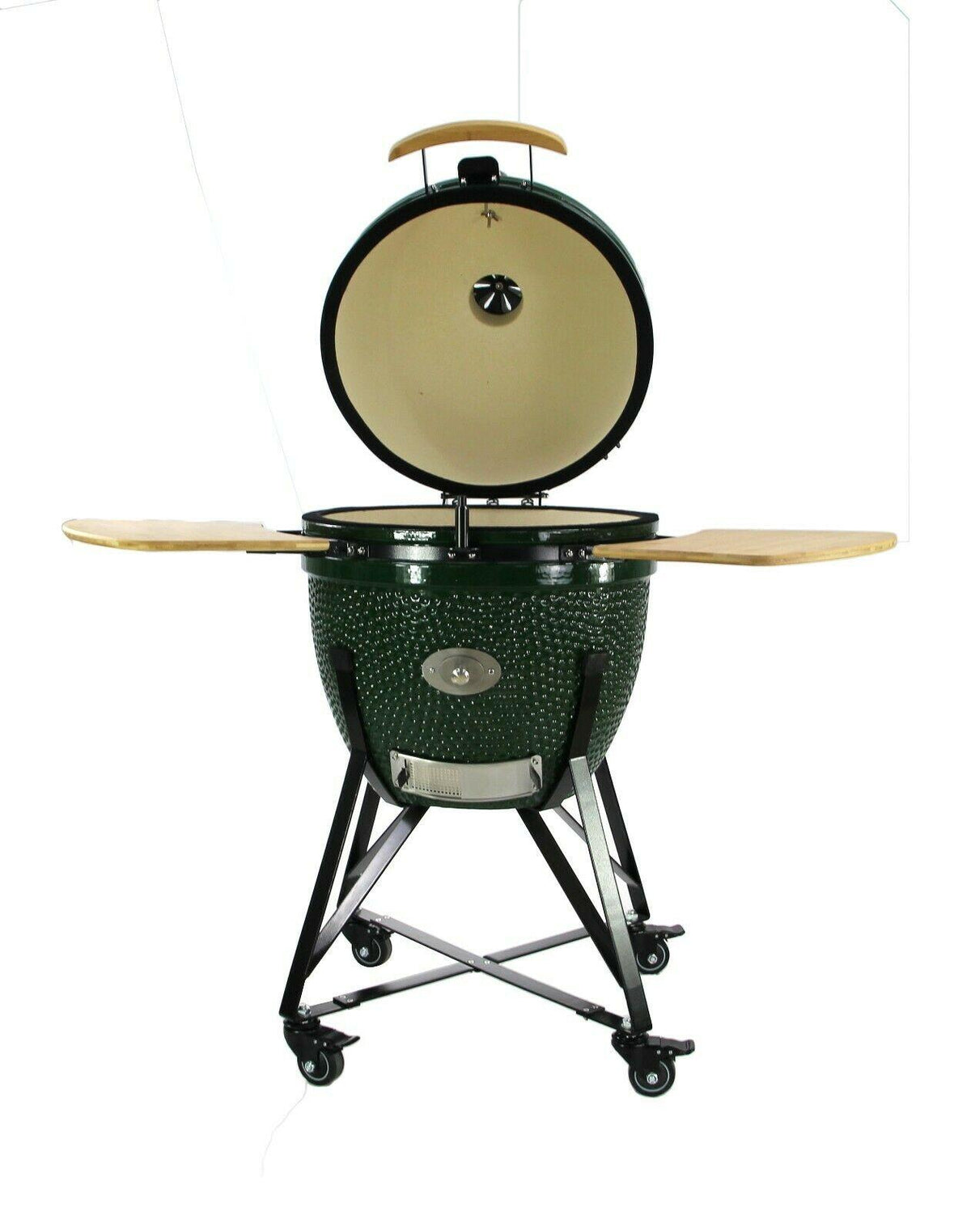 YNNI KAMADO 25.2 inch Grills and Bundles BBQ, Ceramic, Egg, Twin Thermometer Lid