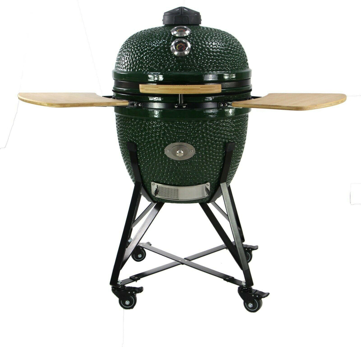 YNNI KAMADO 25.2 inch Grills and Bundles BBQ, Ceramic, Egg, Twin Thermometer Lid