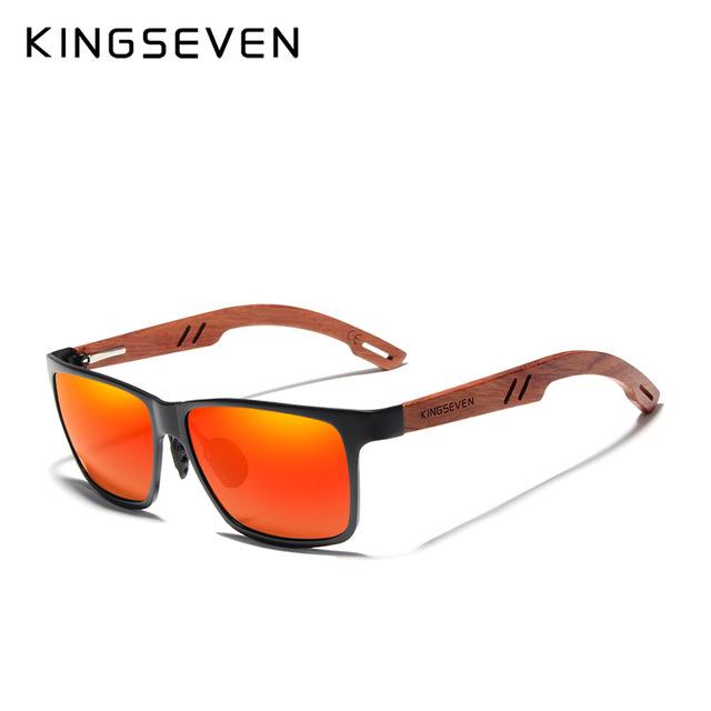 Handmade Bubinga Wooden Men's Mirror Lens Sun Glasses