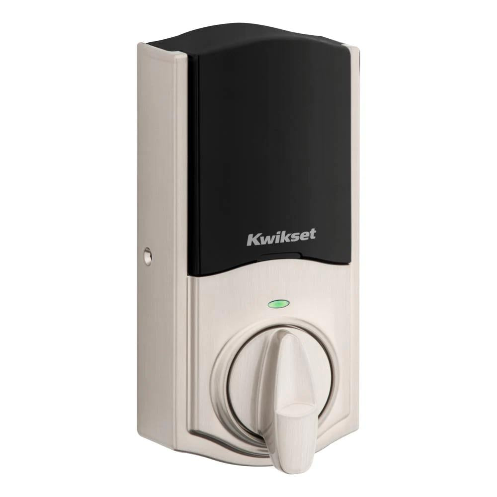 Halo Touch Satin Nickel Traditional Fingerprint Wi-Fi Electronic Smart Lock Deadbolt Featuring SmartKey Security