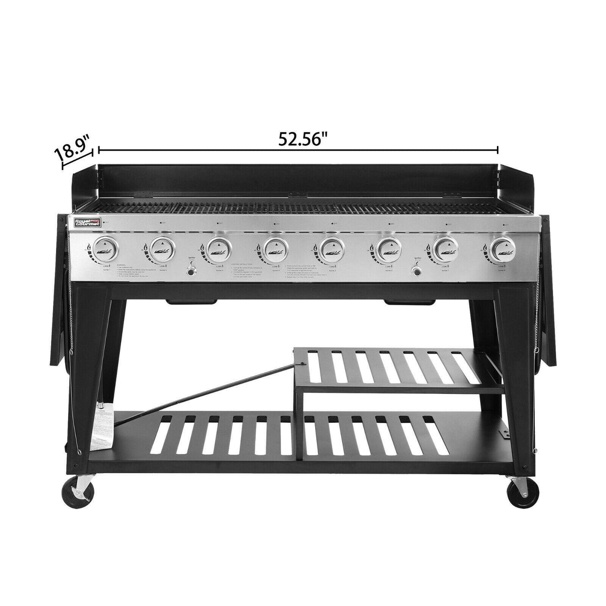 Royal Gourmet GB8000 Large Event 8-Burner Liquid Propane Gas Grill