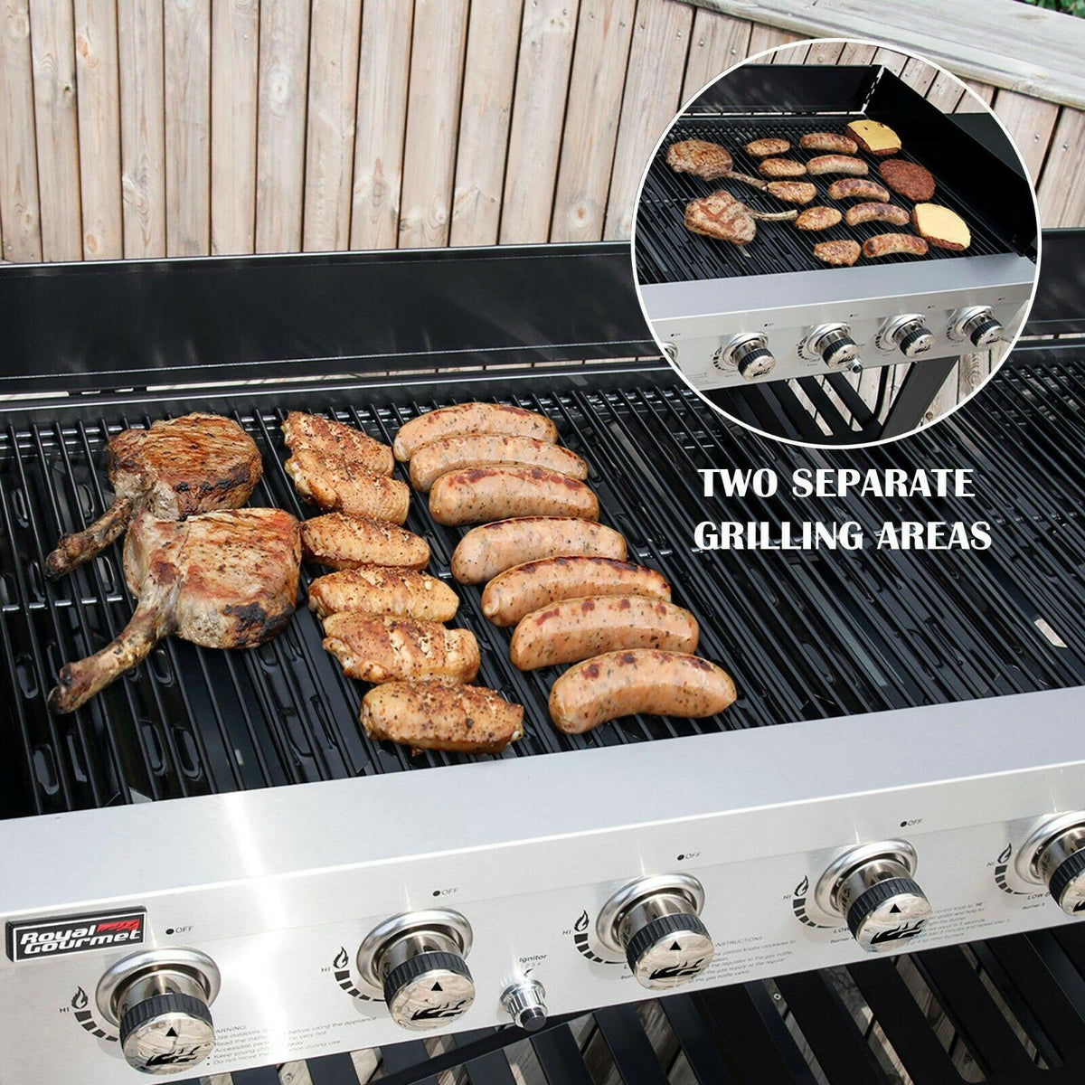 Royal Gourmet GB8000 Large Event 8-Burner Liquid Propane Gas Grill