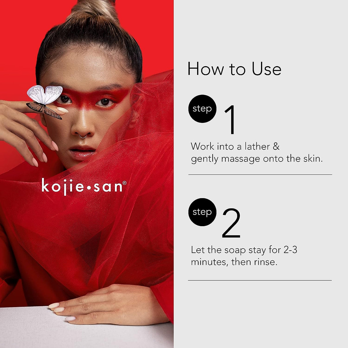 Kojie San Skin Brightening Soap - Original Kojic Acid Soap for Dark Spots, Hyperpigmentation, &amp; Scars with Coconut &amp; Tea Tree Oil - 65g x 2 Bars