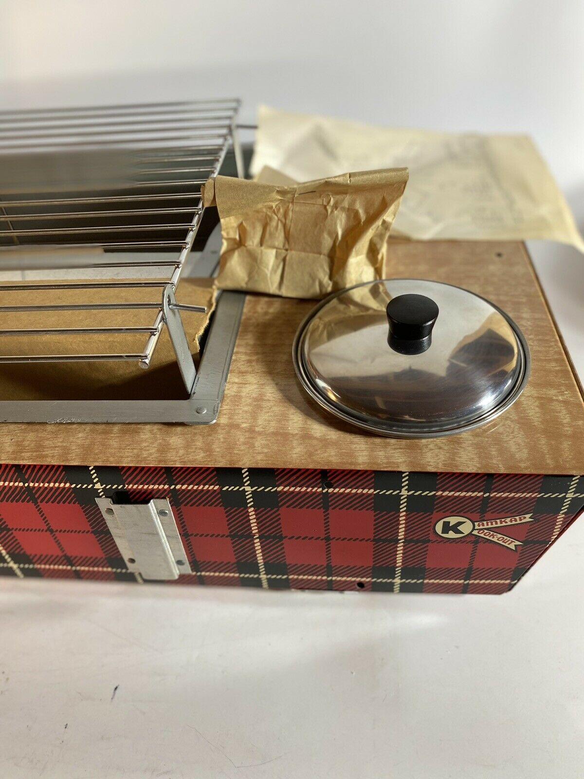 NOS/Rare~Never Used~Vintage~Mid-Century~ Kamkap Kook-out BBQ grill/Stove 1956!