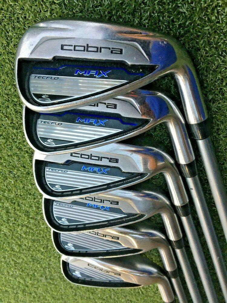 Cobra MAX TecFlo 5-PW Iron Set RH / 60g White Tie Stiff Graphite / Nice /mm4412