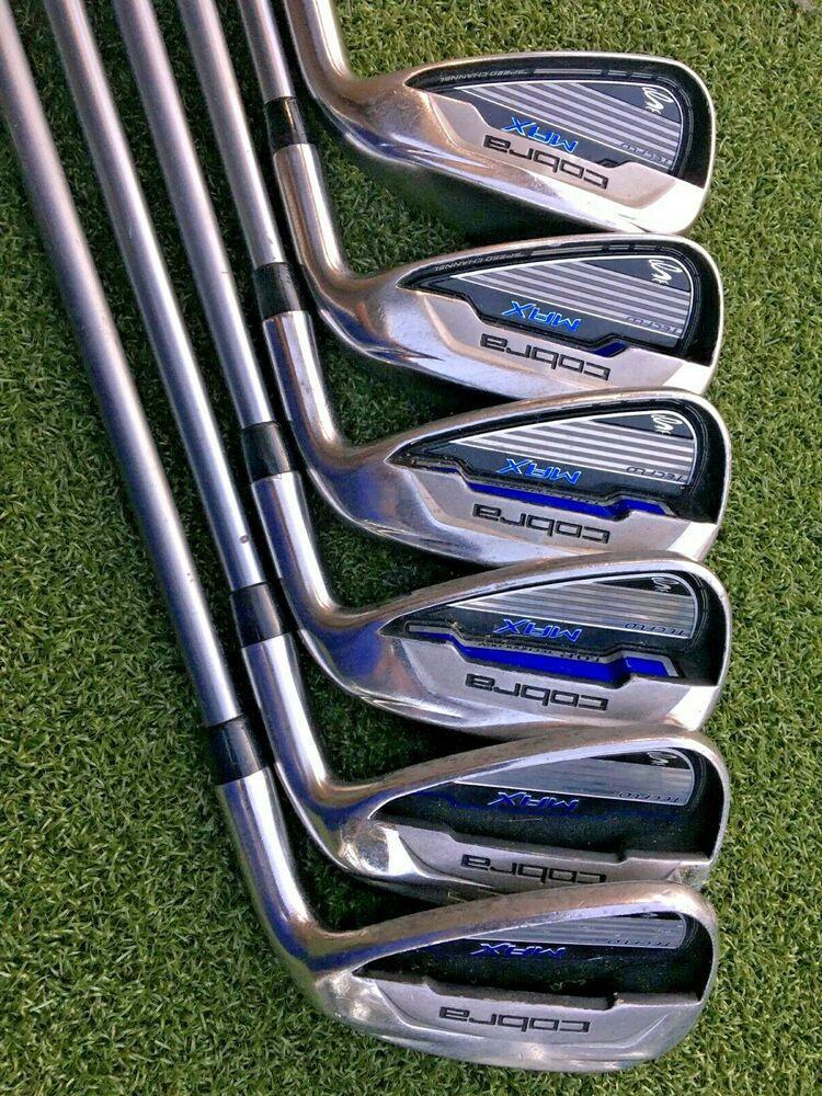 Cobra MAX TecFlo 5-PW Iron Set RH / 60g White Tie Stiff Graphite / Nice /mm4412