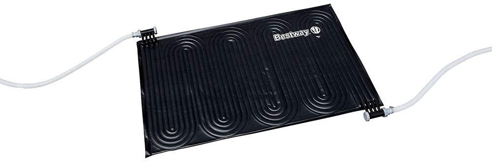 Bestway 58423E-BW 43 x 67 Inch Above Ground Portable Clean Sun Powered Solar Eco Friendly Swimming Pool Mat Pad Hot Water Warmer Heater, Black