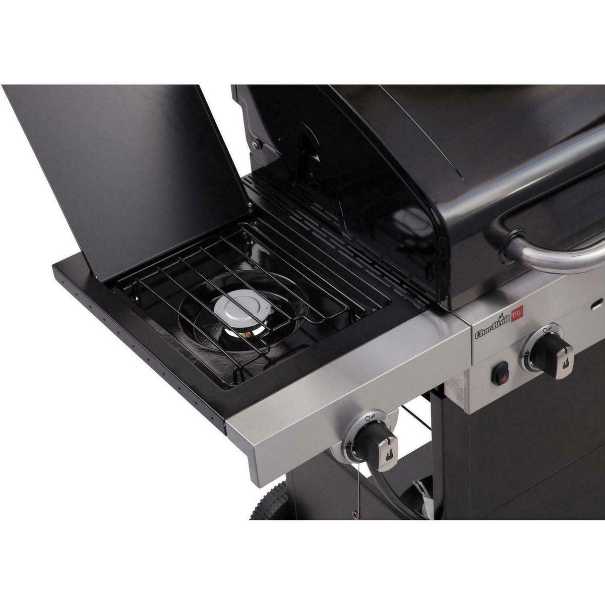 BBQ Grill Gas Barbecue Outdoor Infrared 3-Burner Propane Black Patio Side Burner