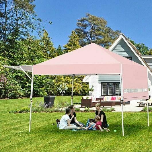 17 Feet x 10 Feet Foldable Pop Up Canopy with Adjustable Instant Sun Shelter-Pi