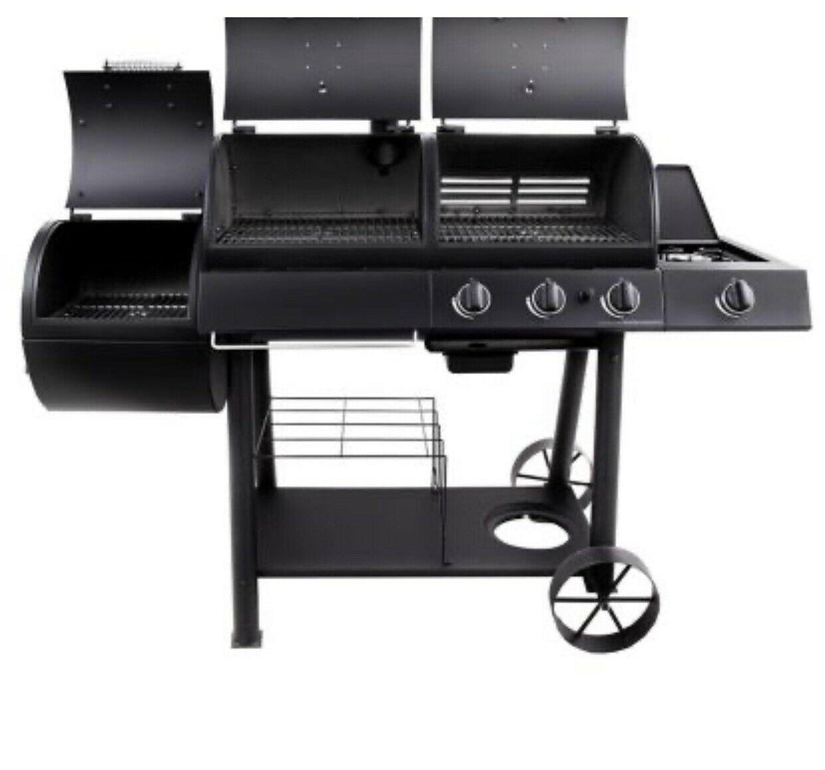 Oklahoma Joe's Charcoal and Gas Grill and Smoker Combo Black