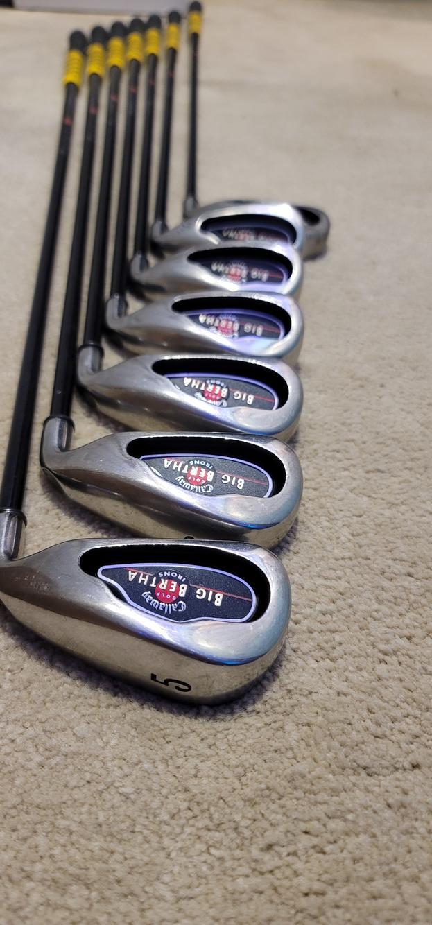 Used Men's Callaway Right Handed Big Bertha Iron Set Regular Flex Graphite Shaft