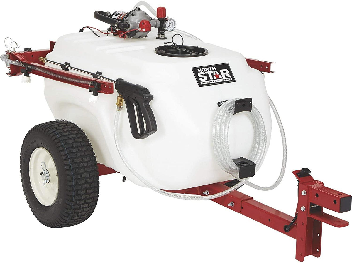 NorthStar Tow-Behind Trailer Boom Broadcast and Spot Sprayer - 41-Gallon Capacity, 4.0 GPM, 12V DC