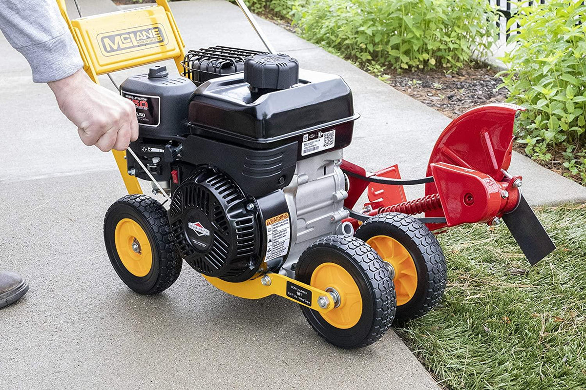 McLane 101-5.5GT-7 Powered Lawn Edger, 5.50 Gross Torque/3.5 HP B&S Engine 7" Wheels