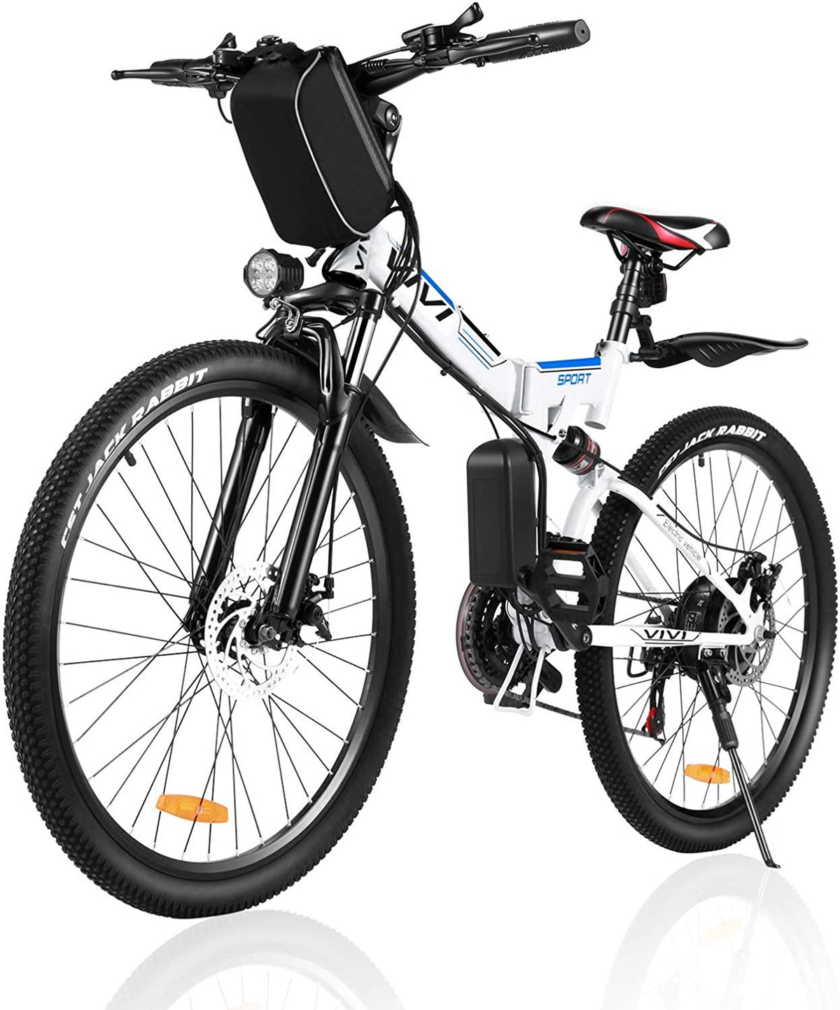 Electric Bike for Adults, VIVI Folding Electric Mountain Bicycle Adults 26 inch E-Bike 350W Motor Professional Shimano 21 Speed Gears with Removable36V 8Ah Lithium-Ion Battery